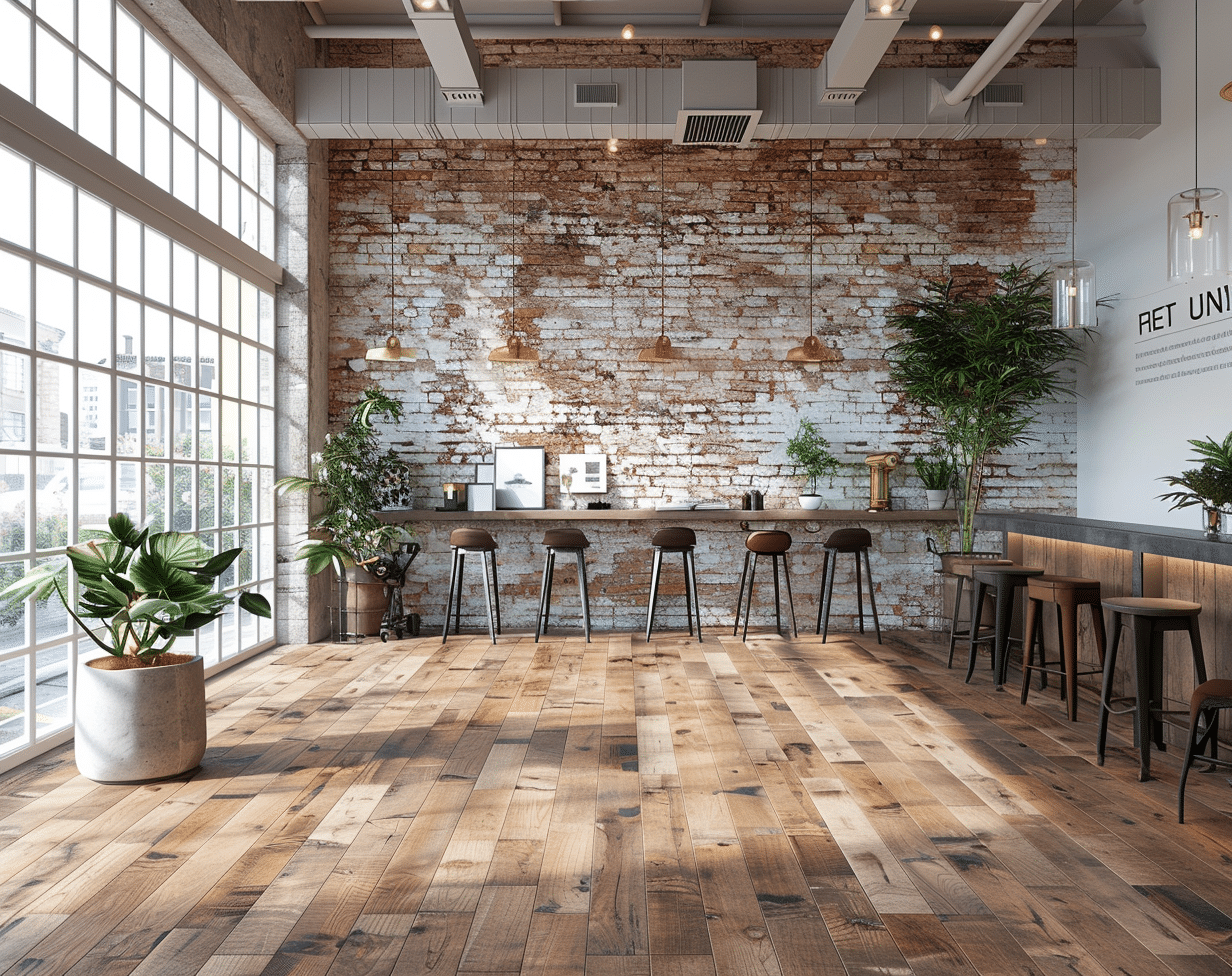 Multi-width wood floors