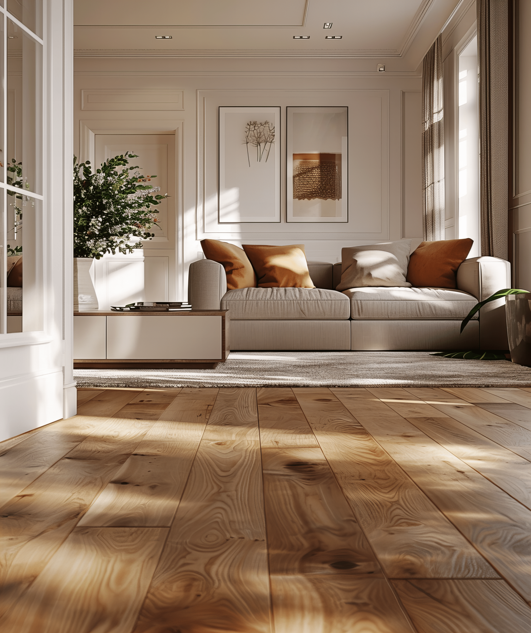 Wood Floor complementing a modern interior